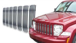 Решетки радиатора хромированные Vertical Style для Jeep Liberty 2008-2012